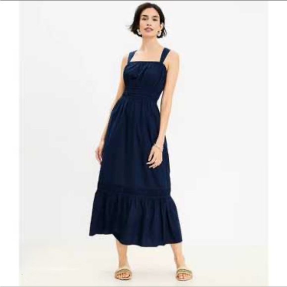 LOFT Navy Blue Maxi Dress. “Hill House Home Nap” style dress. Size 6. - Picture 1 of 2